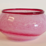 hand-blown pink glass